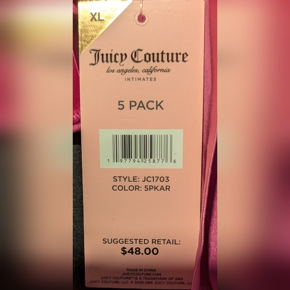 Juicy Couture Bundle of Panties/Underwear, Size XL - Picture 6 of 6